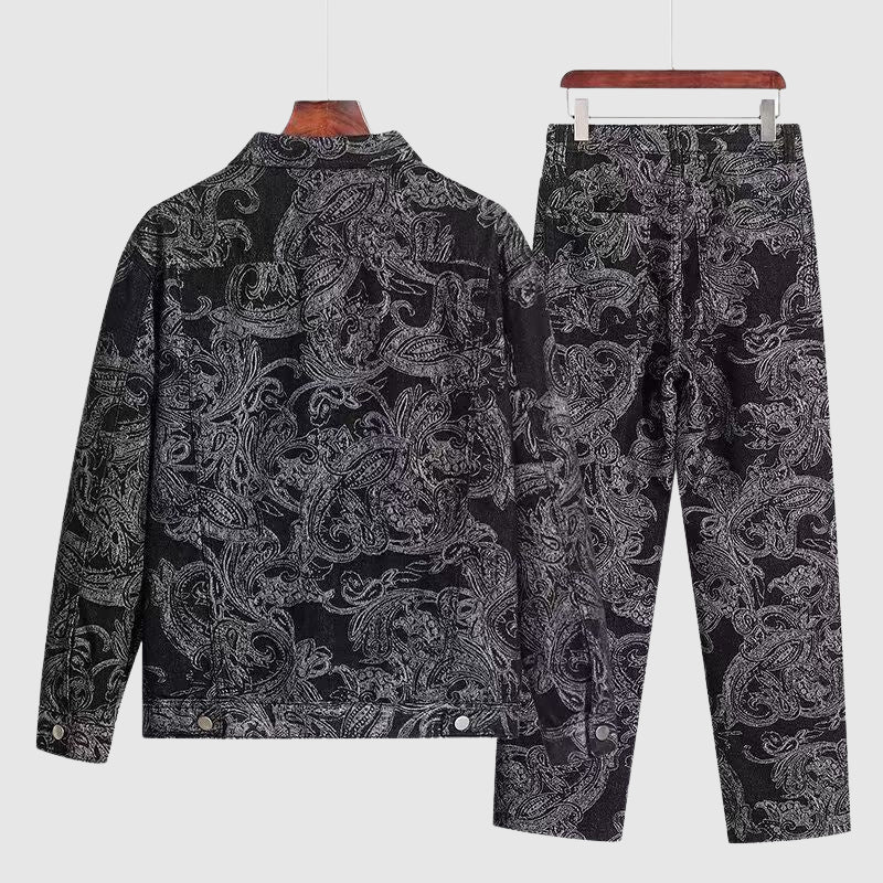 Alessandro Veneti Vintage Print Duo Set