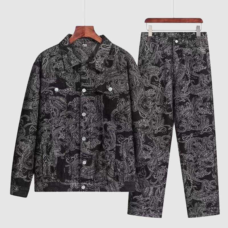 Alessandro Veneti Vintage Print Duo Set