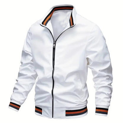 Autumn Windbreaker Jacket for Men with Stand Collar