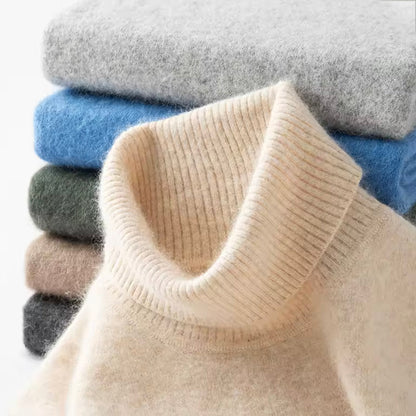 CloudSoft Warm Turtleneck Knit Sweater