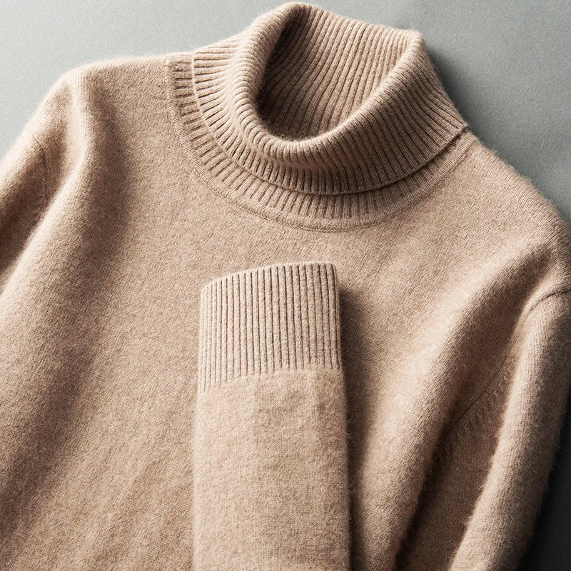 CloudSoft Warm Turtleneck Knit Sweater