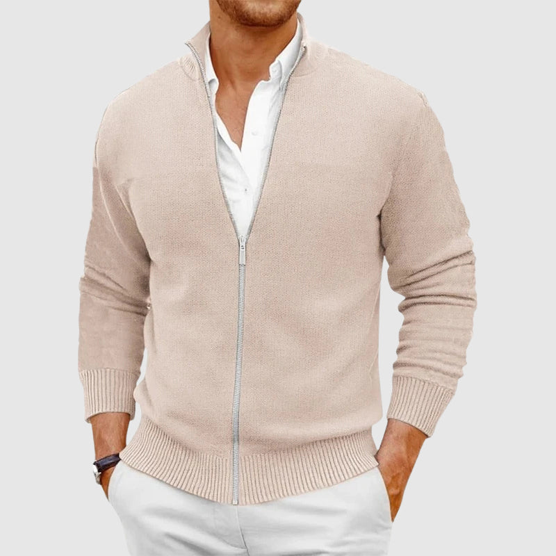 Cold-Ready Essential Men’s Zipper Cardigan