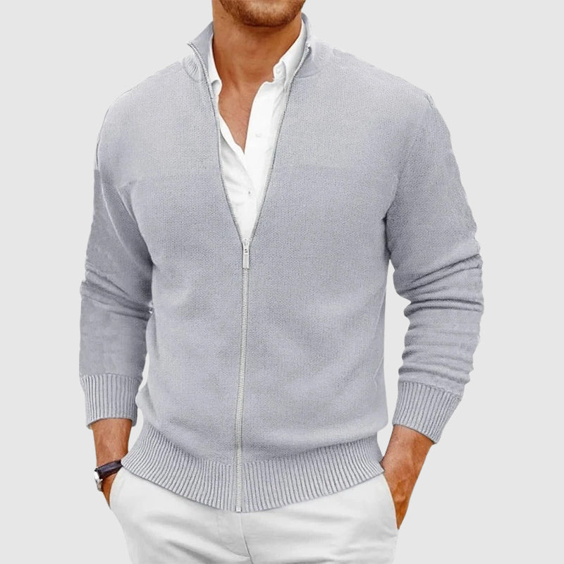 Cold-Ready Essential Men’s Zipper Cardigan