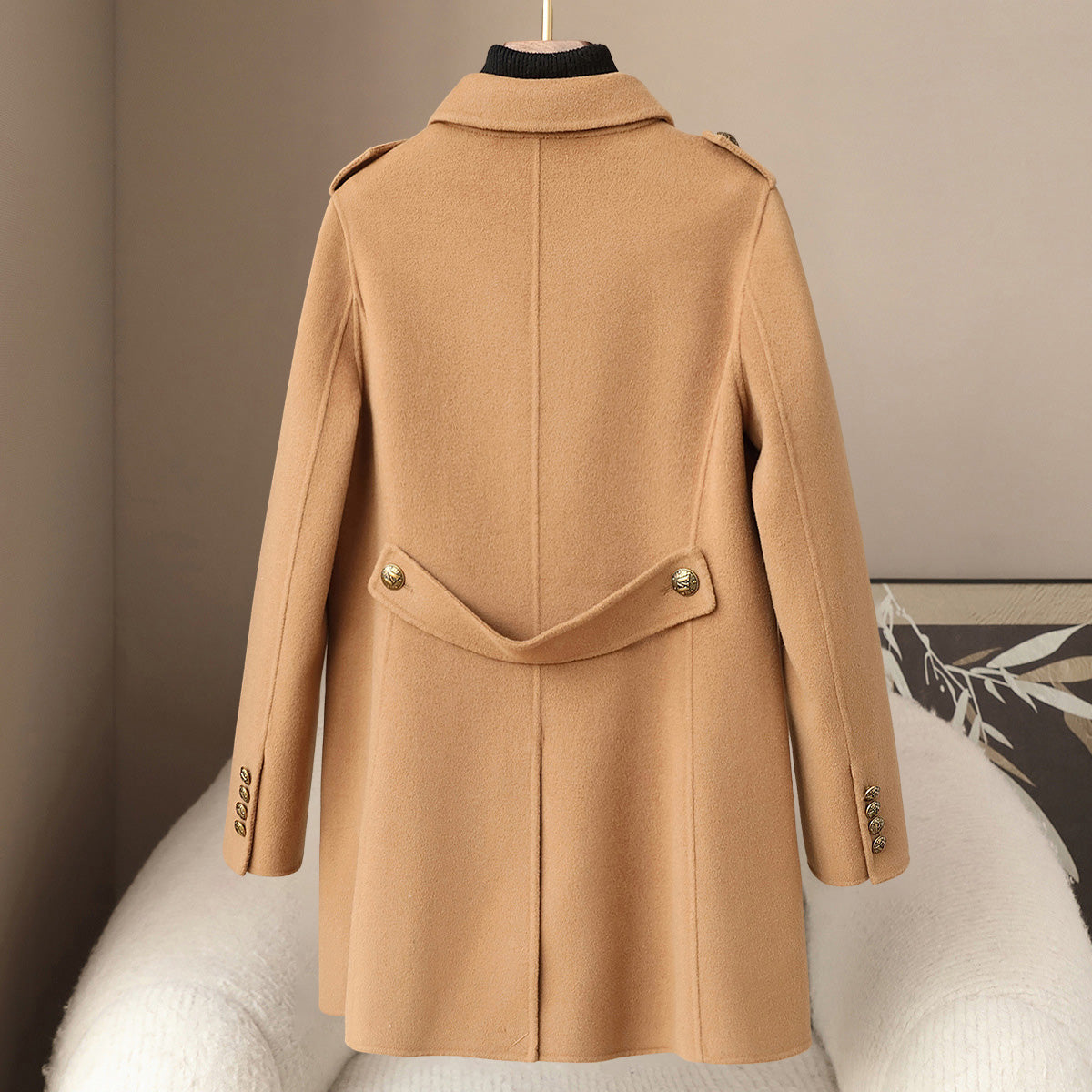 Elegant Soft Women’s Wool Cashmere Coat