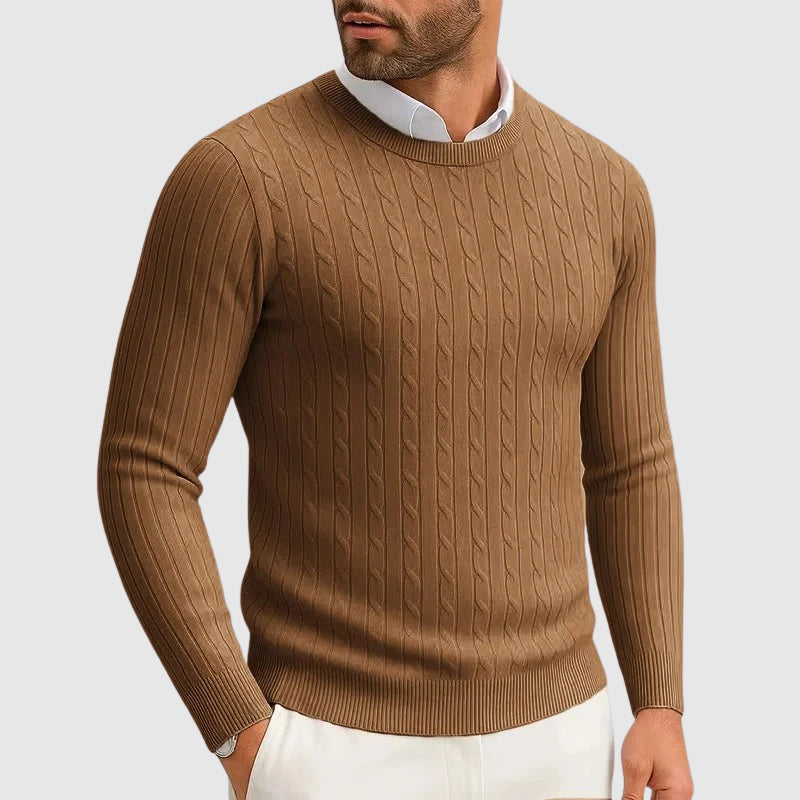 Essential Ribbed Cable Knit Sweater