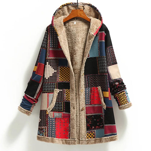 Giuliana Fuzzy Patchwork Jacket