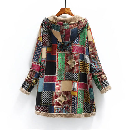 Giuliana Fuzzy Patchwork Jacket