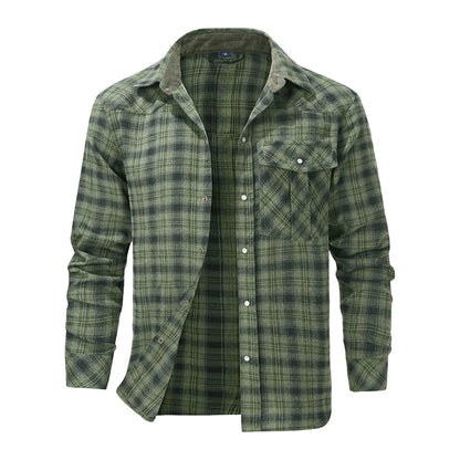 Long Sleeve Lumberjack Flannel Shirt for Men