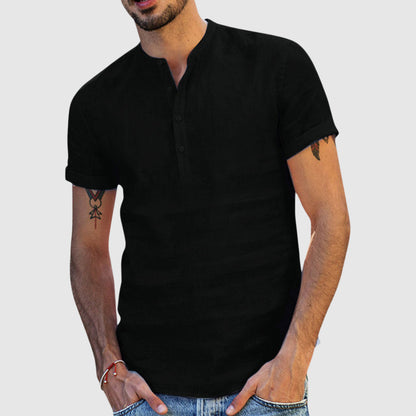 Lorenzo Vitali Linen V-Neck Shirt