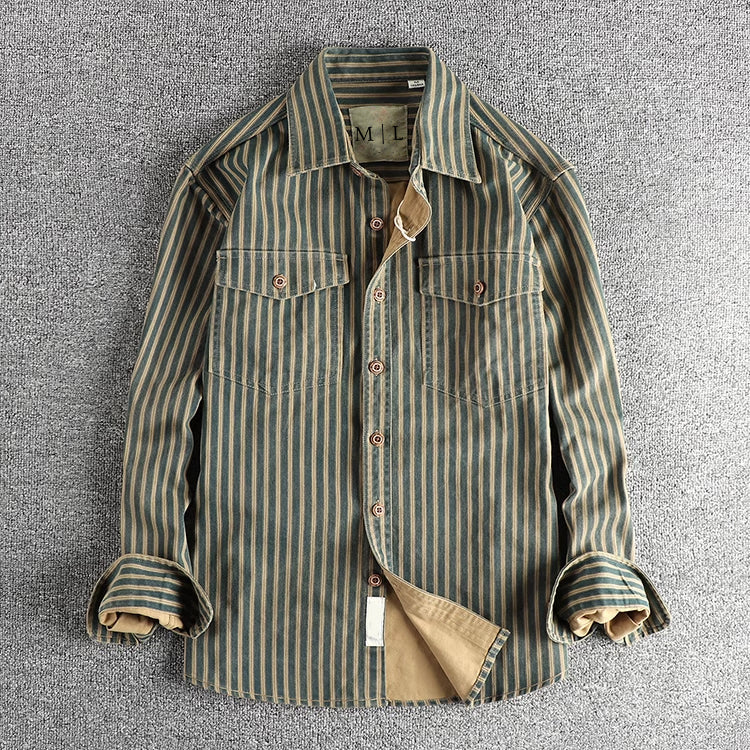 Lorenzo Vitali Vintage Stripe Buttoned Shirt