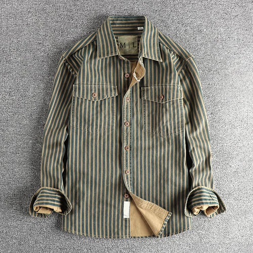 Lorenzo Vitali Vintage Stripe Buttoned Shirt