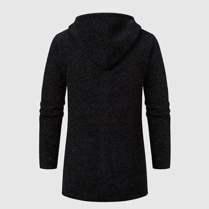 Lorenzo Vitali Textured Knit Hooded Coat