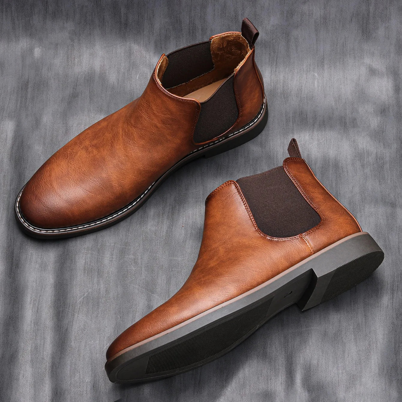 Marco Bianchi Earthtone Classic Chelsea Boots