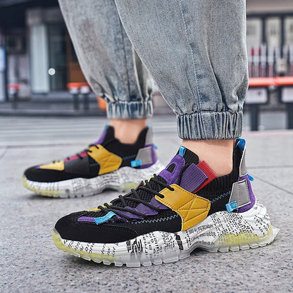 Men’s Colorblock Urban Sneakers with Thick Sole