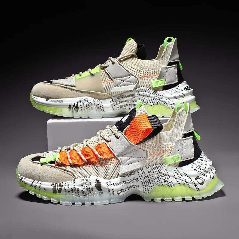 Men’s Colorblock Urban Sneakers with Thick Sole