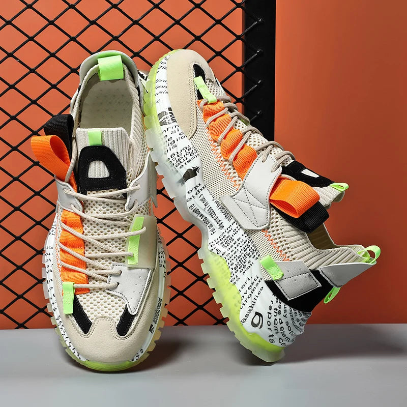 Men’s Colorblock Urban Sneakers with Thick Sole