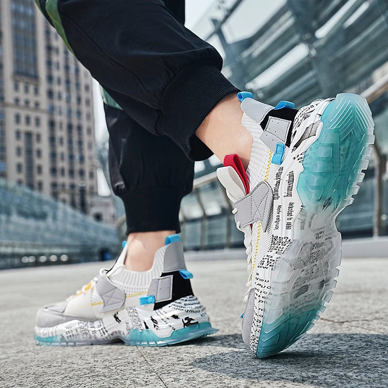 Men’s Colorblock Urban Sneakers with Thick Sole