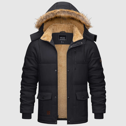 Men’s Fleece Lined Hooded Winter Parka