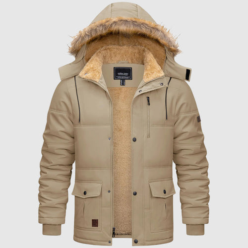 Men’s Fleece Lined Hooded Winter Parka