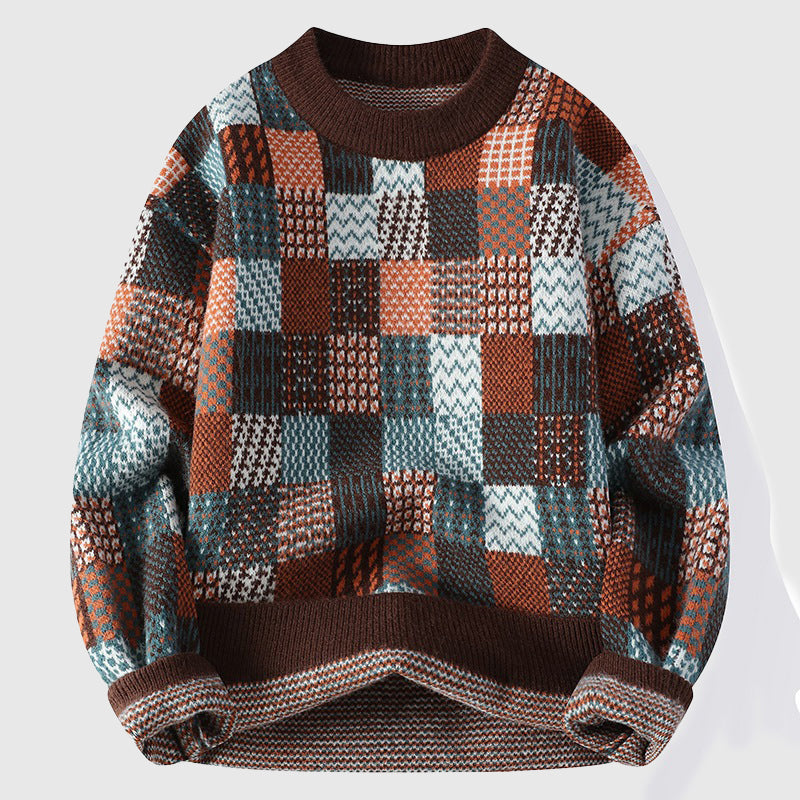 Multicolor Chunky Woven Winter Sweater