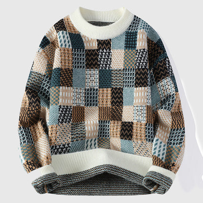 Multicolor Chunky Woven Winter Sweater