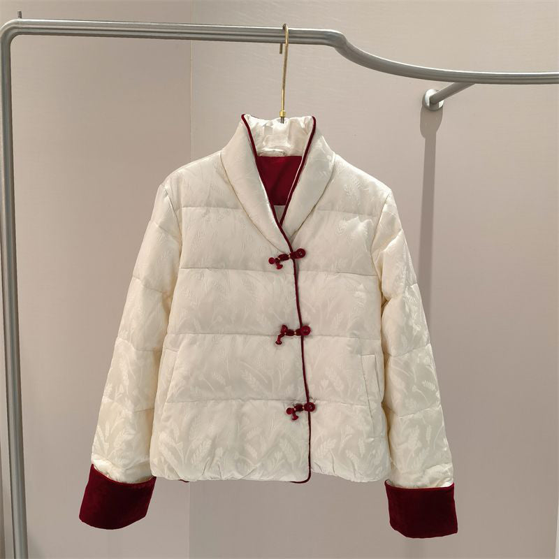 Retro Chic Chenille Puffer Women’s Jacket