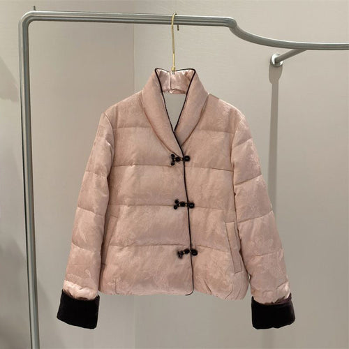 Retro Chic Chenille Puffer Women’s Jacket