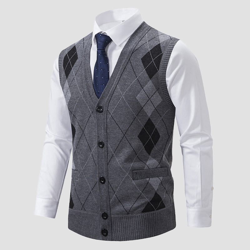 Roberto Russo Diamond Knitted Vest