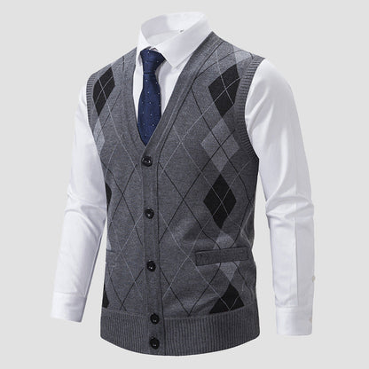 Roberto Russo Diamond Knitted Vest