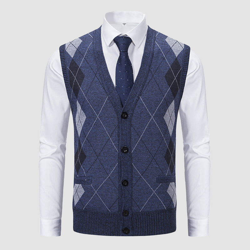 Roberto Russo Diamond Knitted Vest
