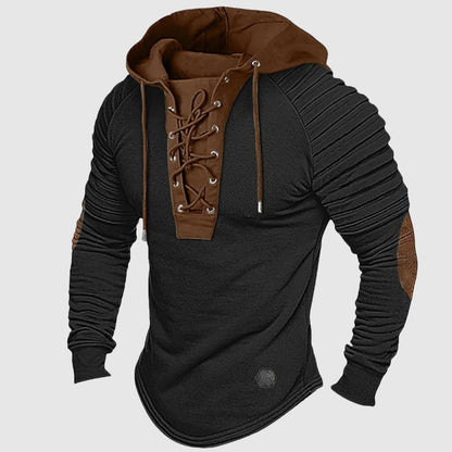 Roberto Russo Pioneer Lace-Up Hooded Sweater
