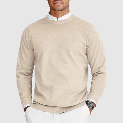 Signature Tailored Crewneck Knit Sweater