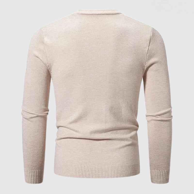 Signature Tailored Crewneck Knit Sweater
