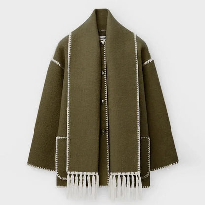 Sofia Amoretti Wool Scarf Coat