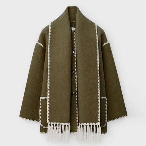 Sofia Amoretti Wool Scarf Coat