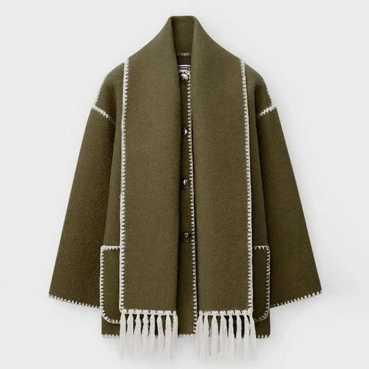 Sofia Amoretti Wool Scarf Coat
