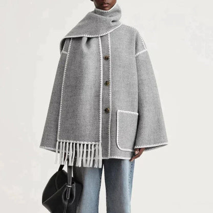 Sofia Amoretti Wool Scarf Coat