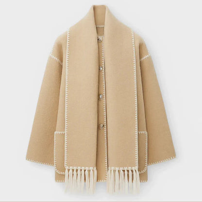 Sofia Amoretti Wool Scarf Coat