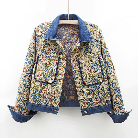 Valentina Rossi Floral Denim Jacket