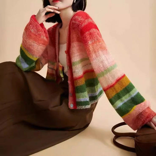 Valentina Rossi Rainbow Knitted Cardigan