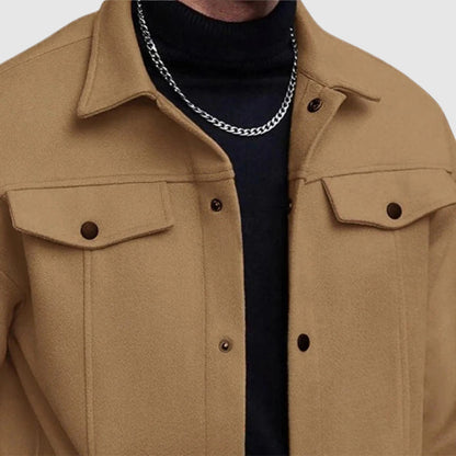 Vintage Look Button Up Faux Suede Jacket